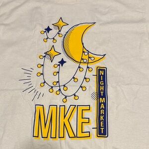 Gildan MKE Night Market Tee - White and Yellow